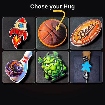 Beer Tap Handle — VersaTap™ Hug — Magnetic Wood PLA Kegerator Handle