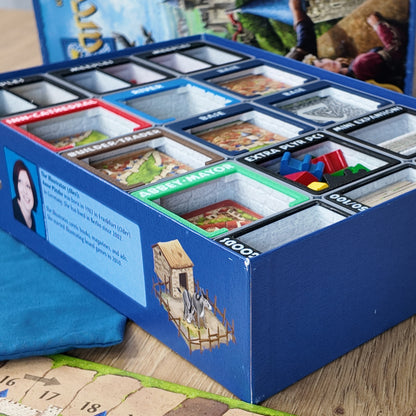 Abbey & Mayor Insert for Carcassonne | Stone & Marble Themed Gridfinity Add-On | Legendary Makes