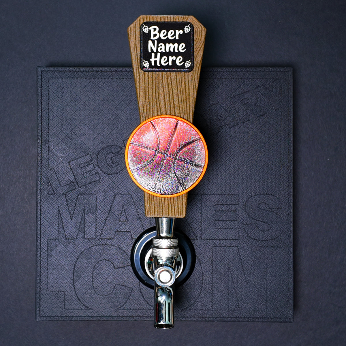 Beer Tap Handle — VersaTap™ Hug — Magnetic Wood PLA Kegerator Handle