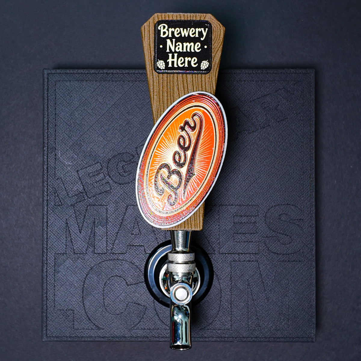 Beer Tap Handle — VersaTap™ Hug — Magnetic Wood PLA Kegerator Handle
