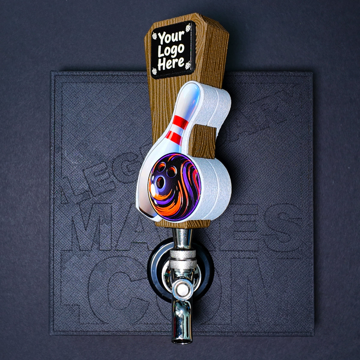 Beer Tap Handle — VersaTap™ Hug — Magnetic Wood PLA Kegerator Handle
