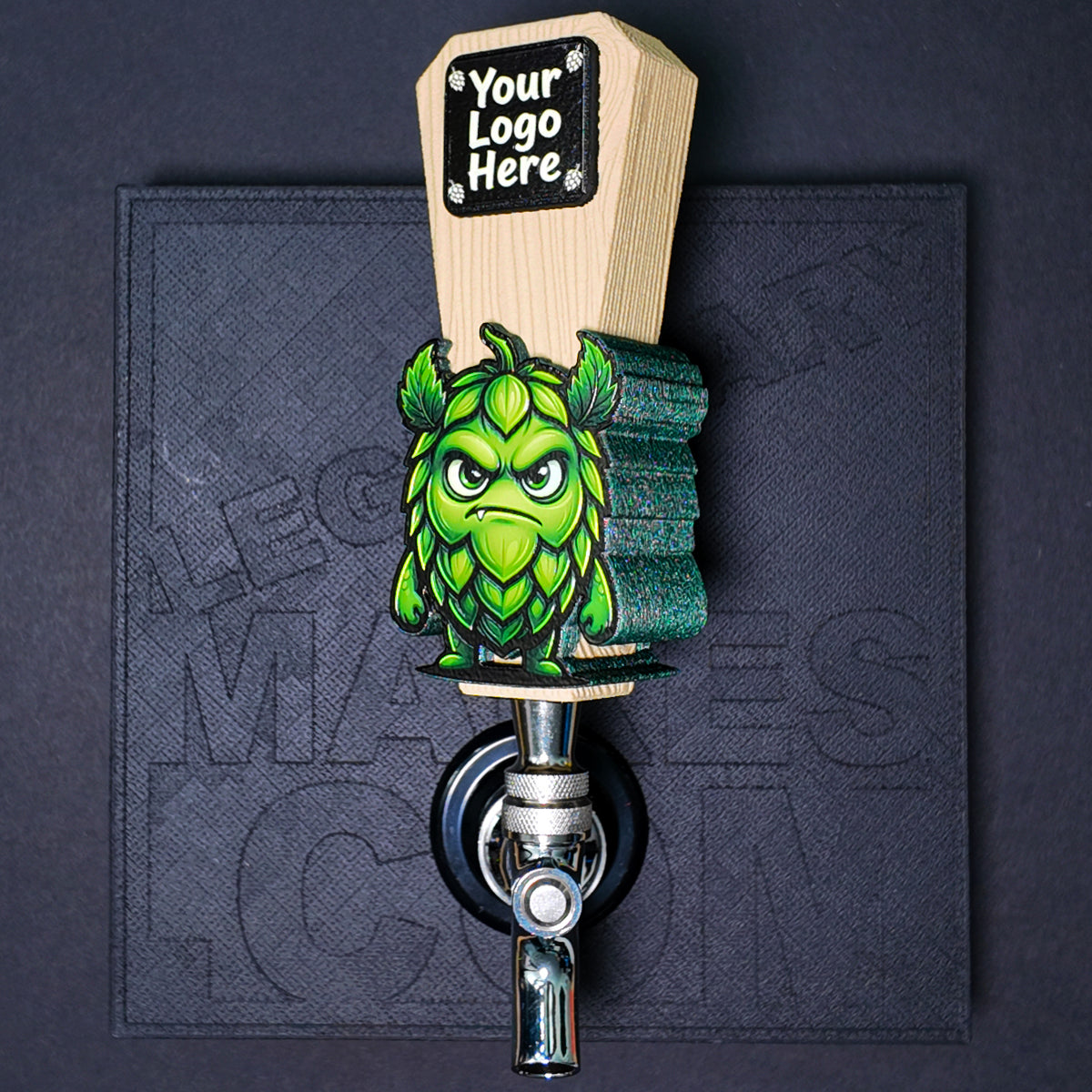 Beer Tap Handle — VersaTap™ Hug — Magnetic Wood PLA Kegerator Handle