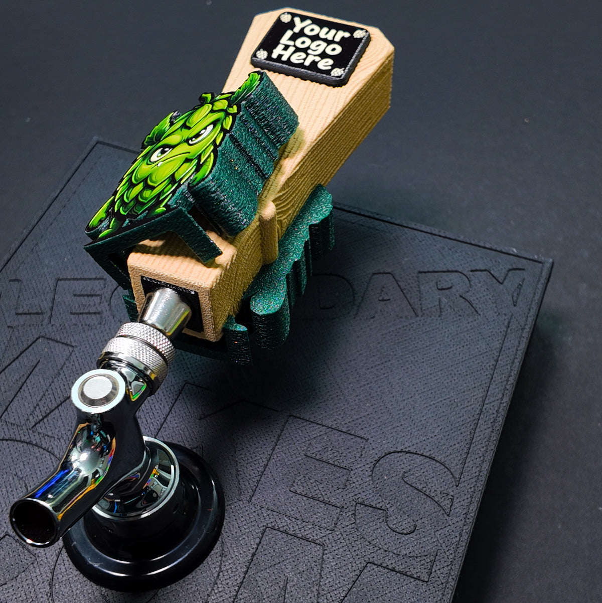 Beer Tap Handle — VersaTap™ Hug — Magnetic Wood PLA Kegerator Handle