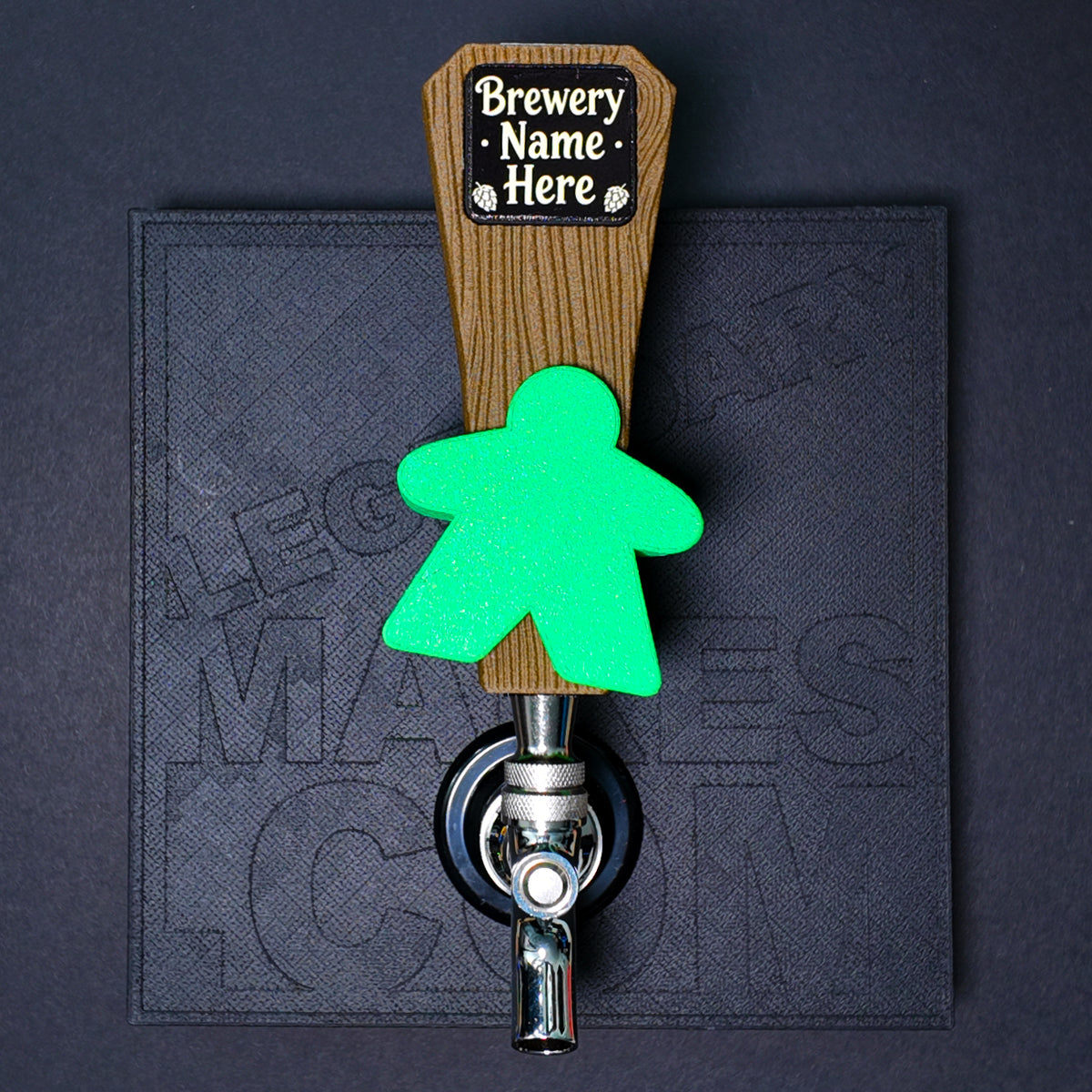 Beer Tap Handle — VersaTap™ Hug — Magnetic Wood PLA Kegerator Handle