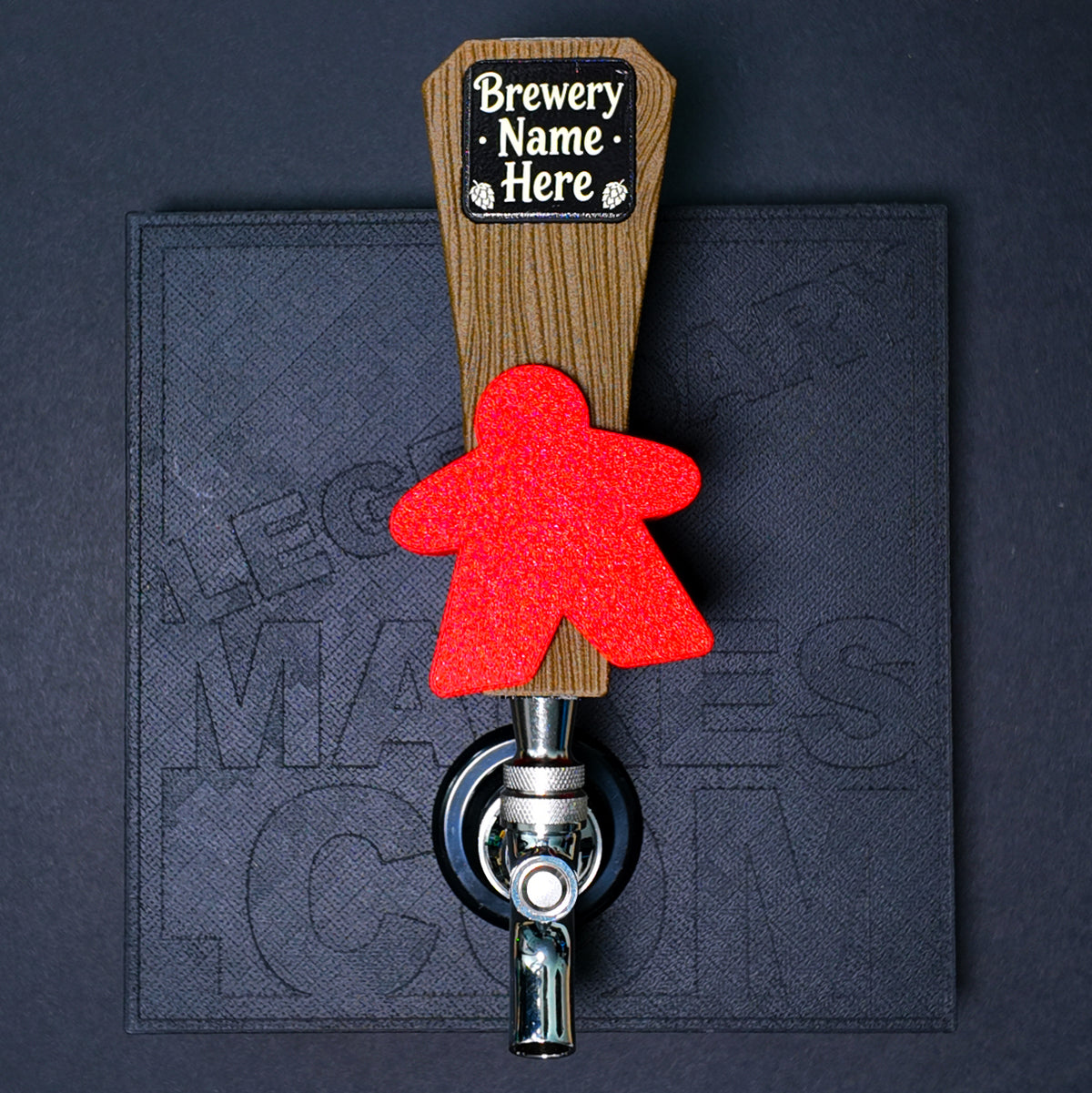 Beer Tap Handle — VersaTap™ Hug — Magnetic Wood PLA Kegerator Handle