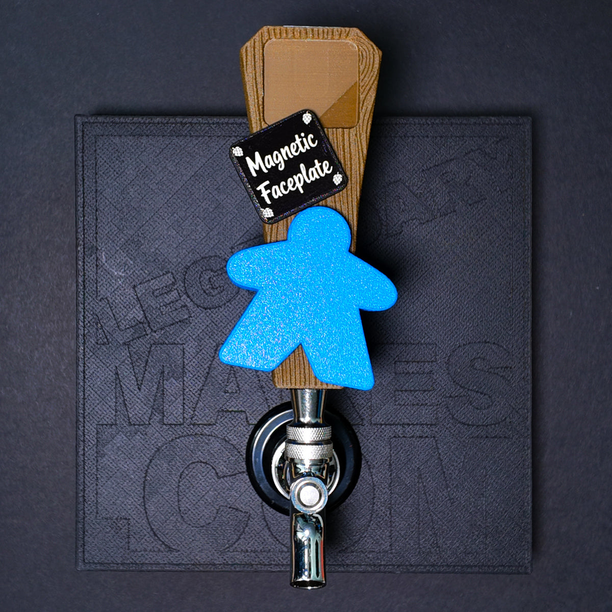 Beer Tap Handle — VersaTap™ Hug — Magnetic Wood PLA Kegerator Handle